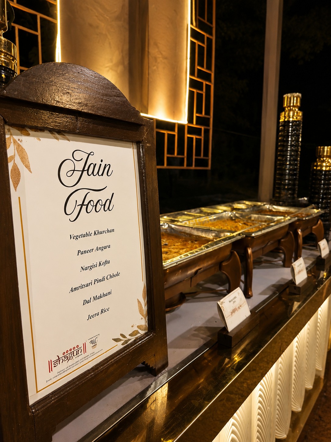 Dessert display by Shagun Catering for Ahmedabad wedding