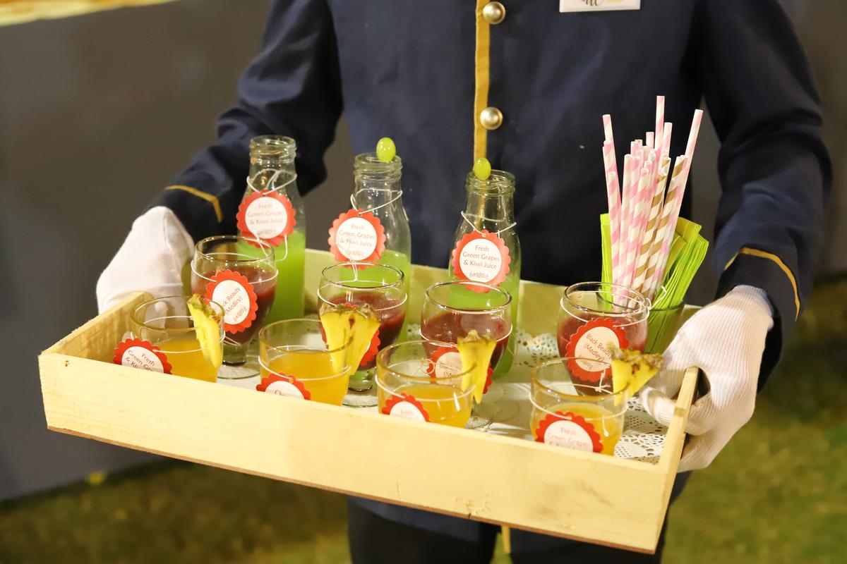 Behind the scenes at Shagun Catering event setup in Ahmedabad
